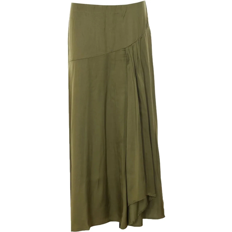Essentiel Antwerp Midirock Essentiel Antwerp Midi-length Skirt Rokken Olijf J grün