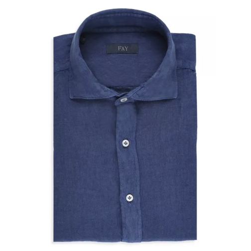 Fay Linen Shirt Blue 