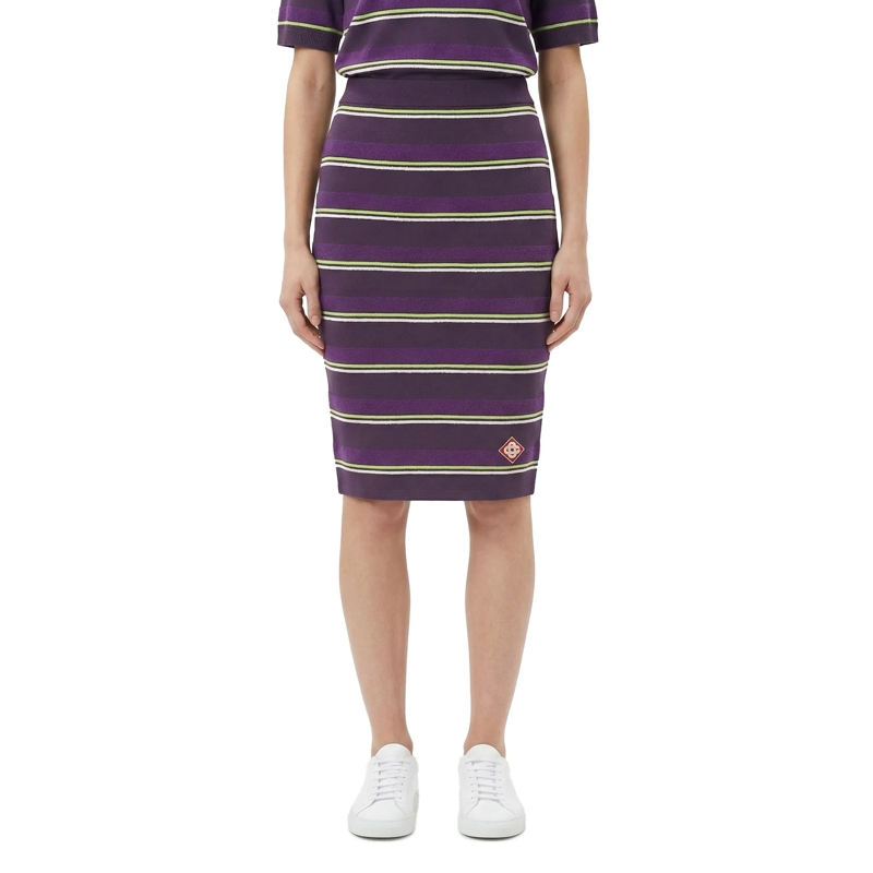 Casablanca Maxirok Midirock mit Logo lila(Image 2)