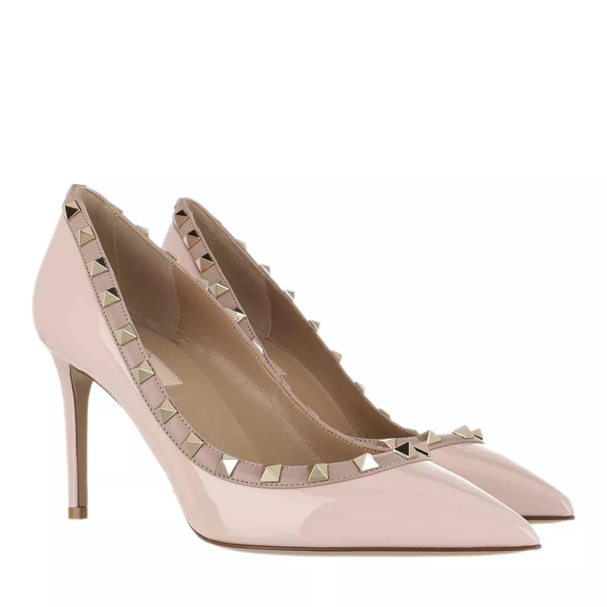 Valentino Garavani Pumps & High Heels - Rockstud Pumps Patent Leather Nero Poudre - Gr. 36 (EU) - in Gold - für Damen