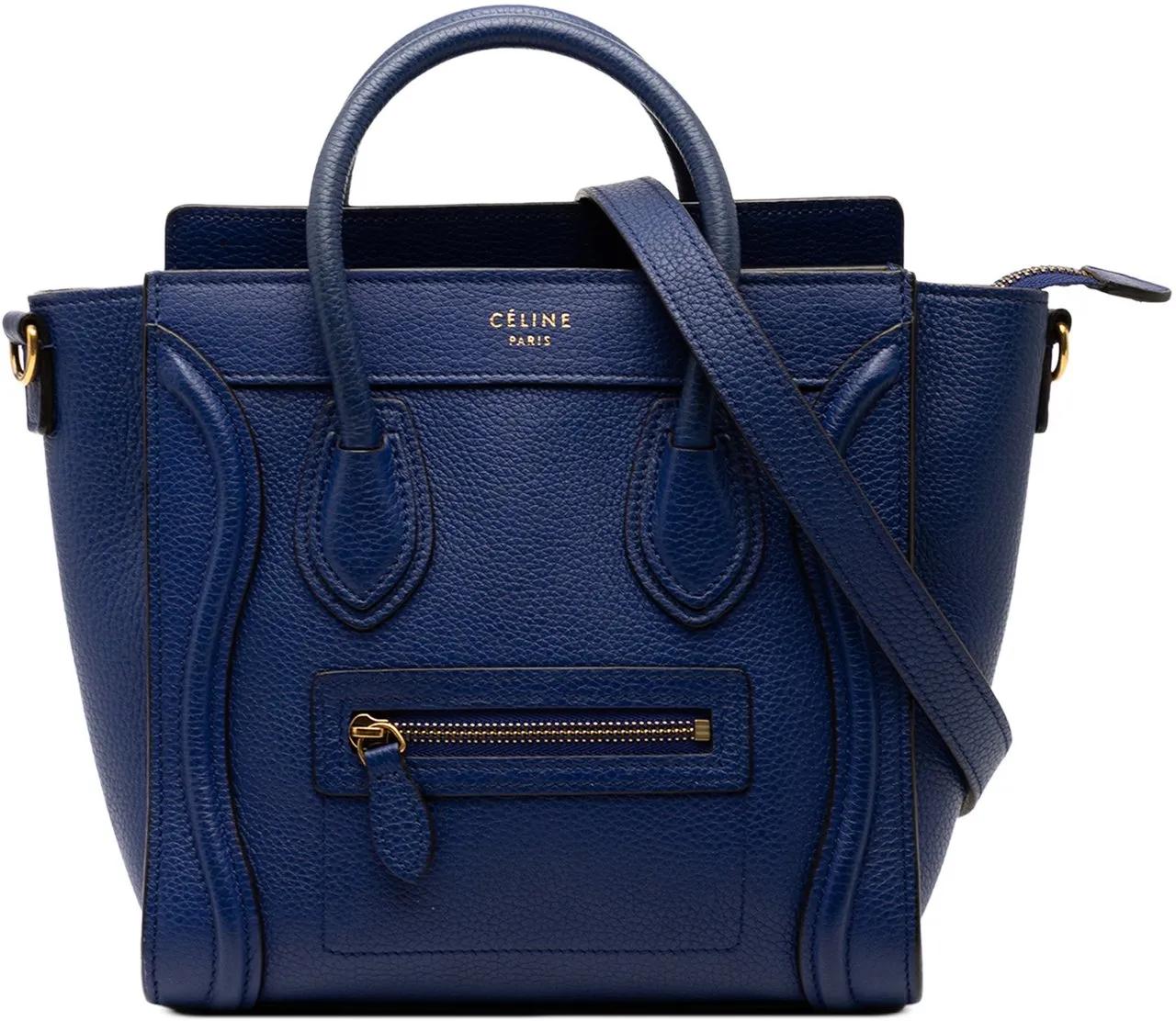Celine Hobo Bags - Nano Leather Luggage Tote - Gr. unisize - in Blau - für Damen