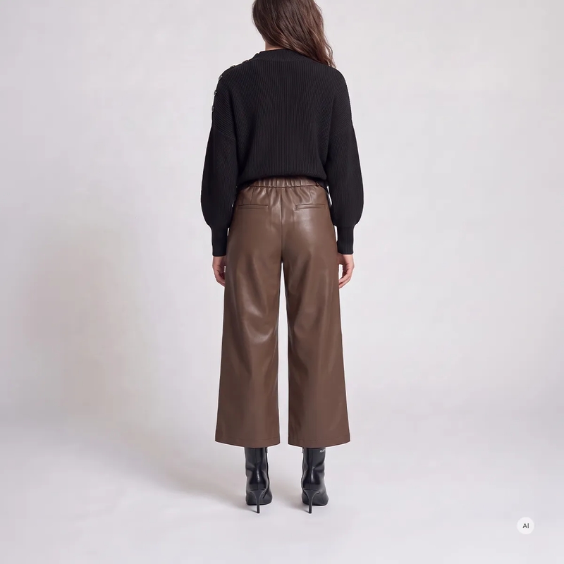 Marc Aurel Culotte Hosenrock- angesetzter Komfortbund- Paspeltasch braun(Image 4)