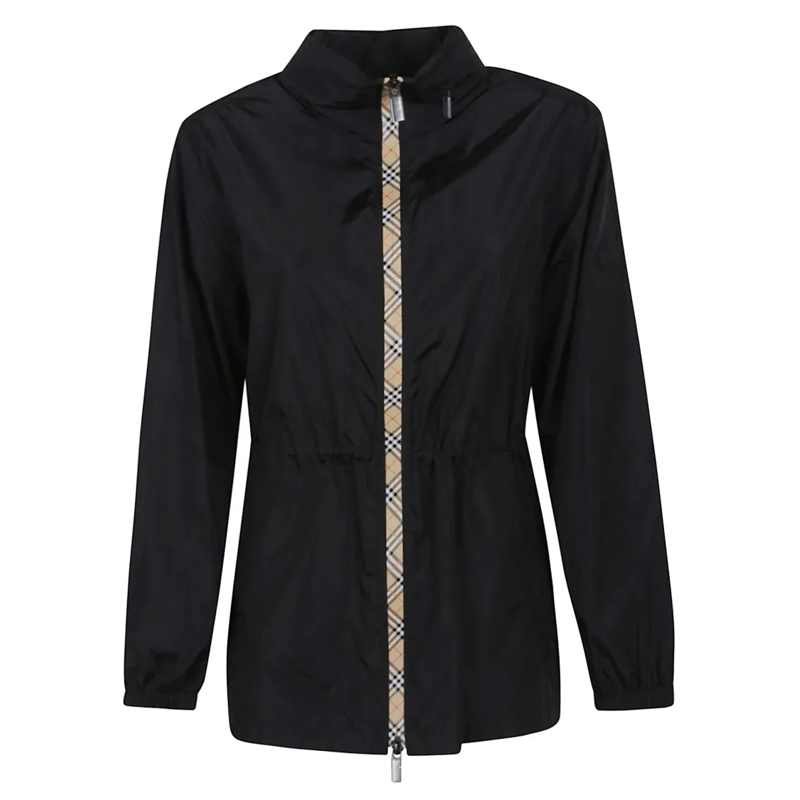 Burberry Overgangsjas Polyamide Jacket With Classic Collar Black