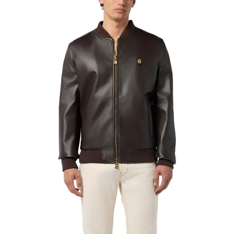 BILLIONAIRE Lederjacke Nappa Leather Bomber Basic braun(Image 3)