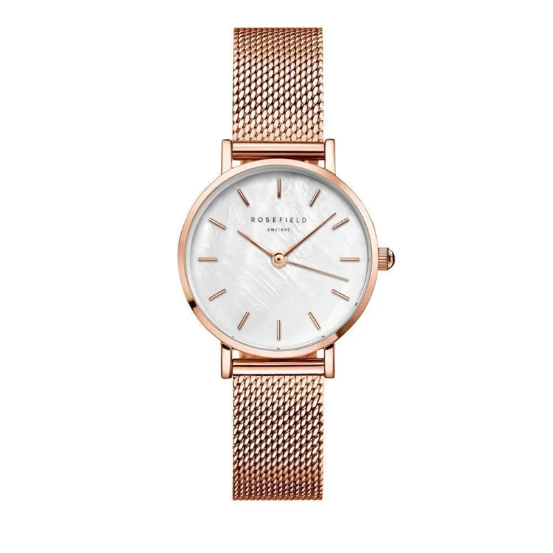 Rosefield Quarzuhr Damenuhr Small Edit Mesh rose