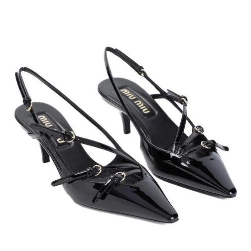 Miu Miu Escarpin Patent Calf Leather Pumps Black