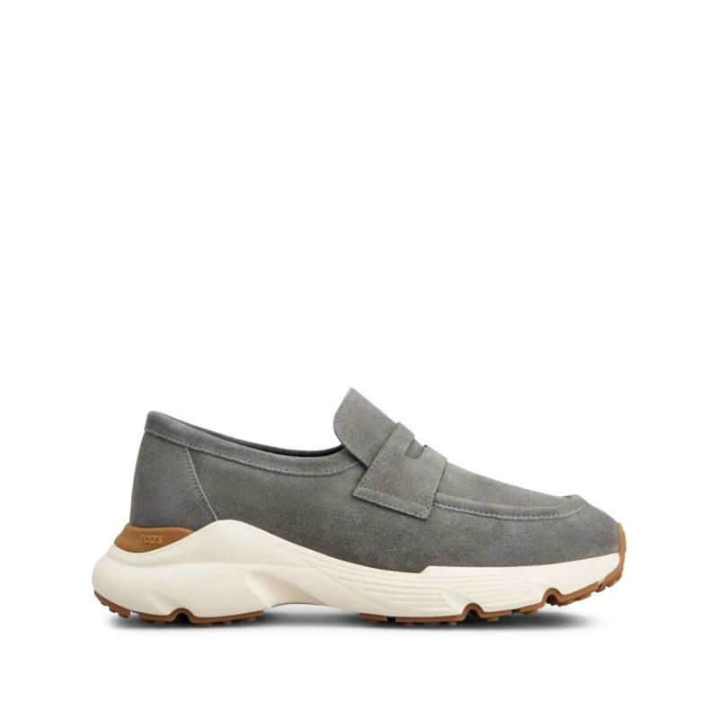 Tod's Low-Top-Sneaker Slip-On Grey Calf Suede Sneakers Grey