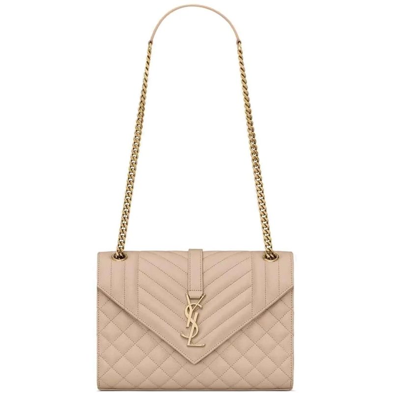 Saint Laurent Tote Saint Laurent Envelope Medium Bag beige