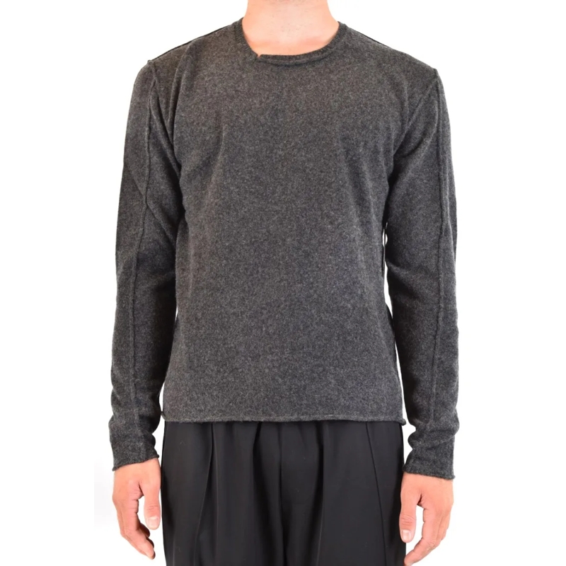Isabel Benenato Top met lange mouwen Sophisticated Knit Sweater With Textured Fabric Grey