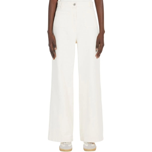 Max Mara Hosen Max Mara Weekend Pantalons Ecru Filtro weiß