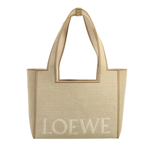 Loewe Tote Logo Canvas Tote Ecru