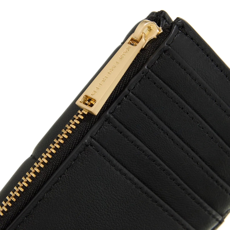 Karl Lagerfeld Porte-cartes K/Kuilt Zip Cardholder W/Flap Black(Image 4)