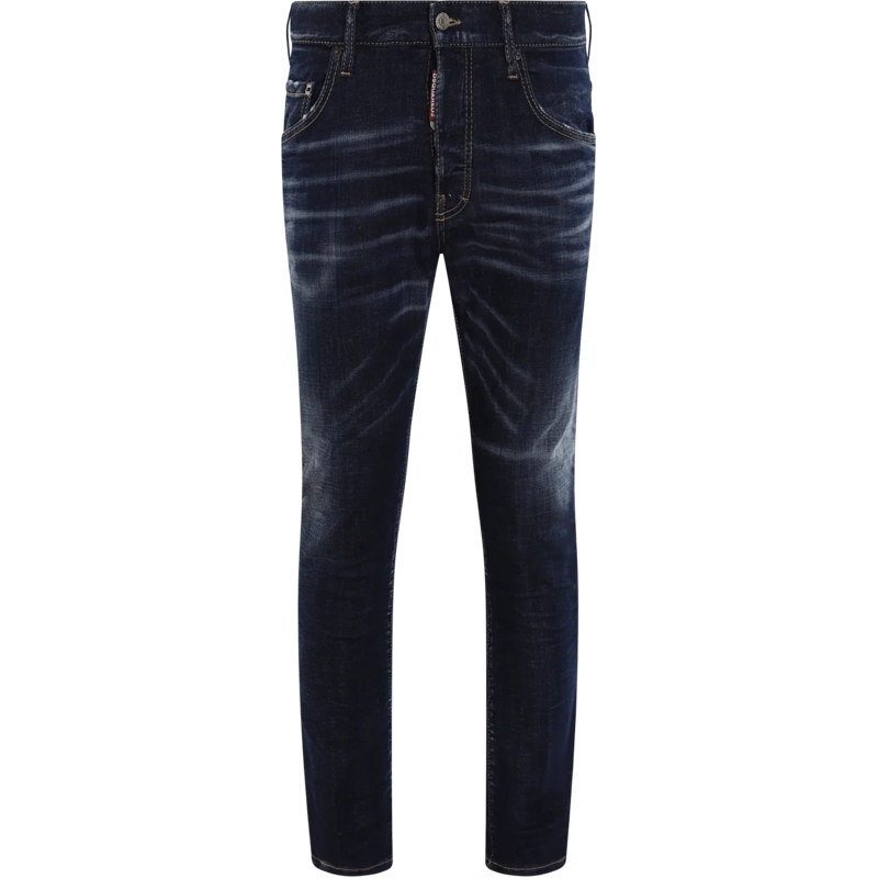 Dsquared2 Slim-Fit-Jeans Heren Pants 5 Pockets Blauw mehrfarbig