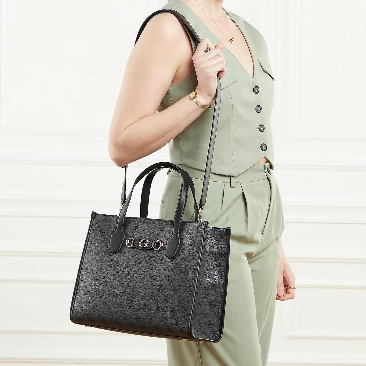 Guess Shoppers Izzy 2 Comp Tote in donkergrijs