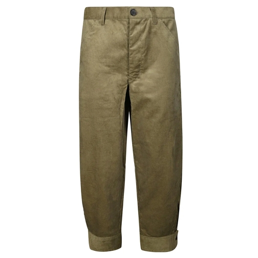 Comme des Garcons  Green Ribbed Balloon Trousers Green