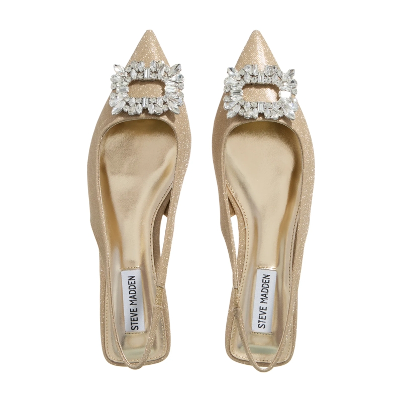 Steve Madden Ballerinas Calista Gold Glitter(Image 6)