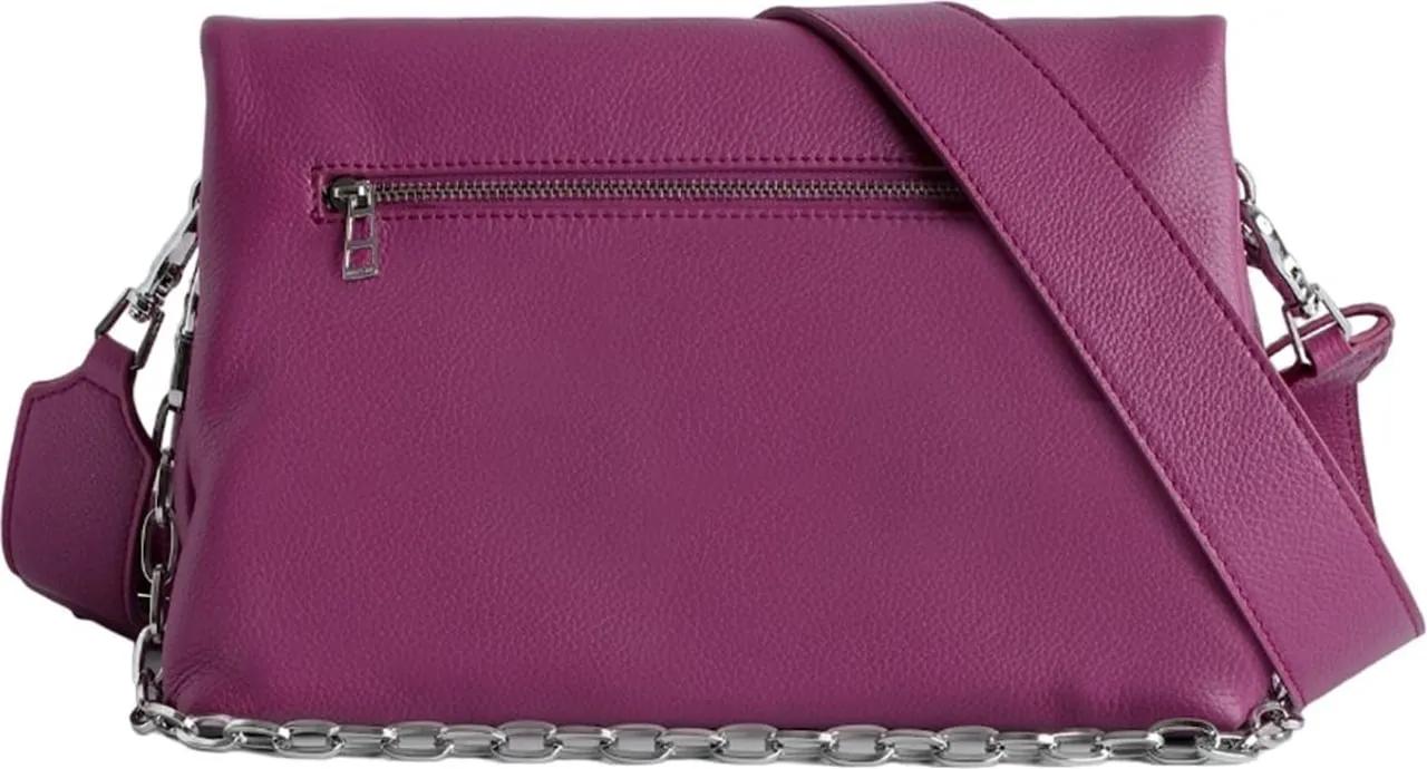 Zadig & Voltaire Fuchsia Leren Schoudertas Purple Dames