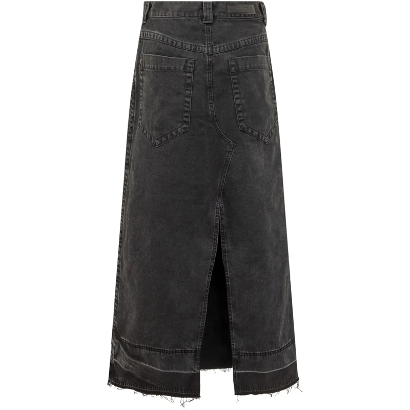 Palm Angels Maxirock Gonna in Jeans dunkelgrau(Image 2)