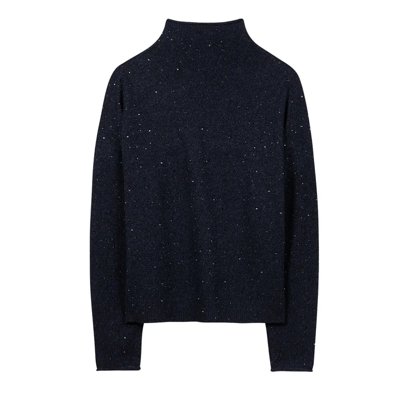 Luisa Cerano Trui Pullover aus Woll-Seide-Mix blau(Image 6)