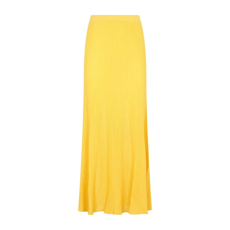 Gabriela Hearst Minijupe Yellow Wool Eula Skirt Yellow