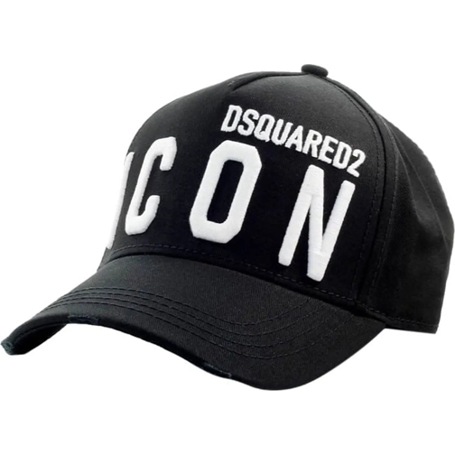 Dsquared2 Hut Icon Black White Baseball Cap Black schwarz