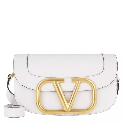 Valentino Garavani Supervee Crossbody Bag Leather White Cross body-väskor