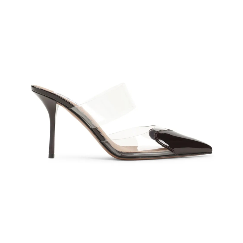 Alaia Sandales Red Heart Detail Mules With Pvc And Leather Upper White