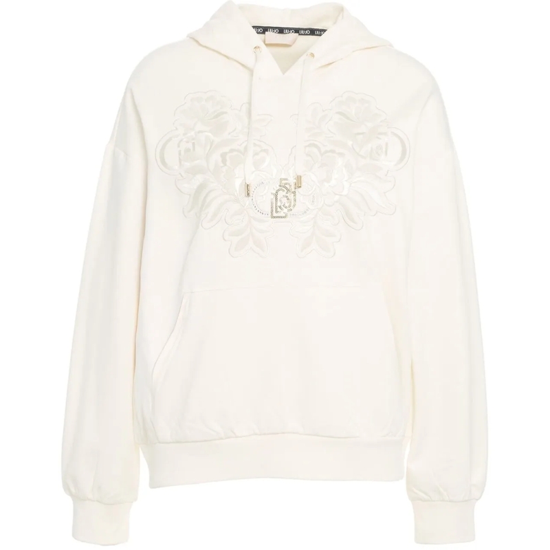 LIU JO  Sweatshirt with embroidery weiß