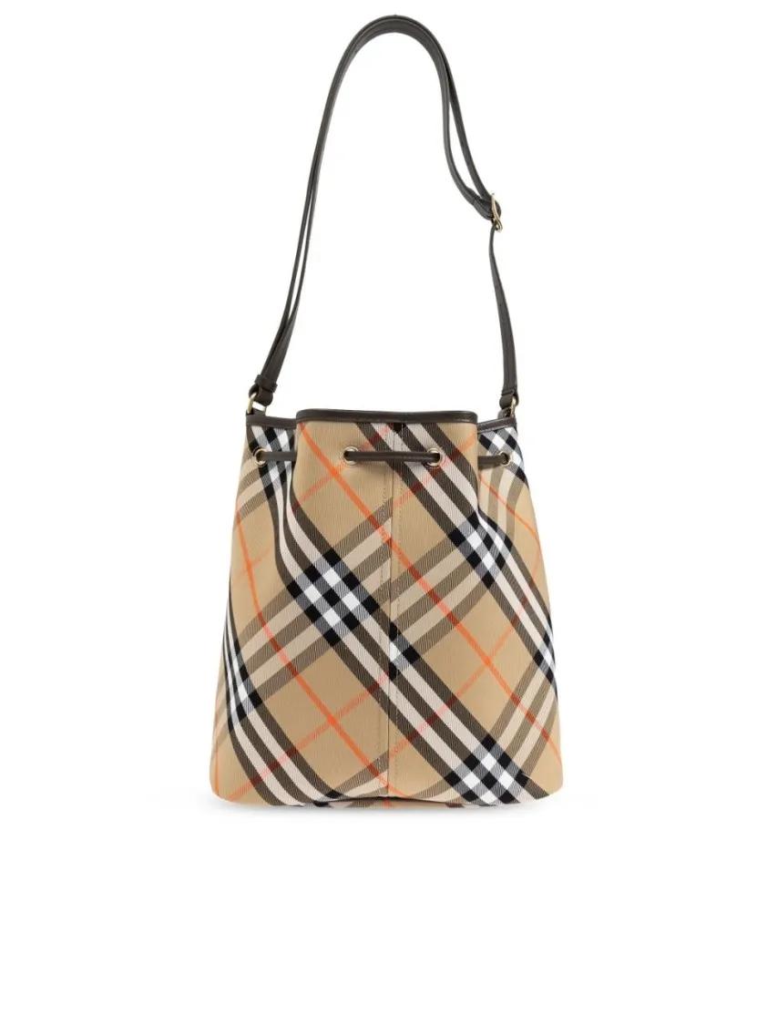 Burberry Bucket bags Beige Multicolour Cotton Bucket Bag in bruin