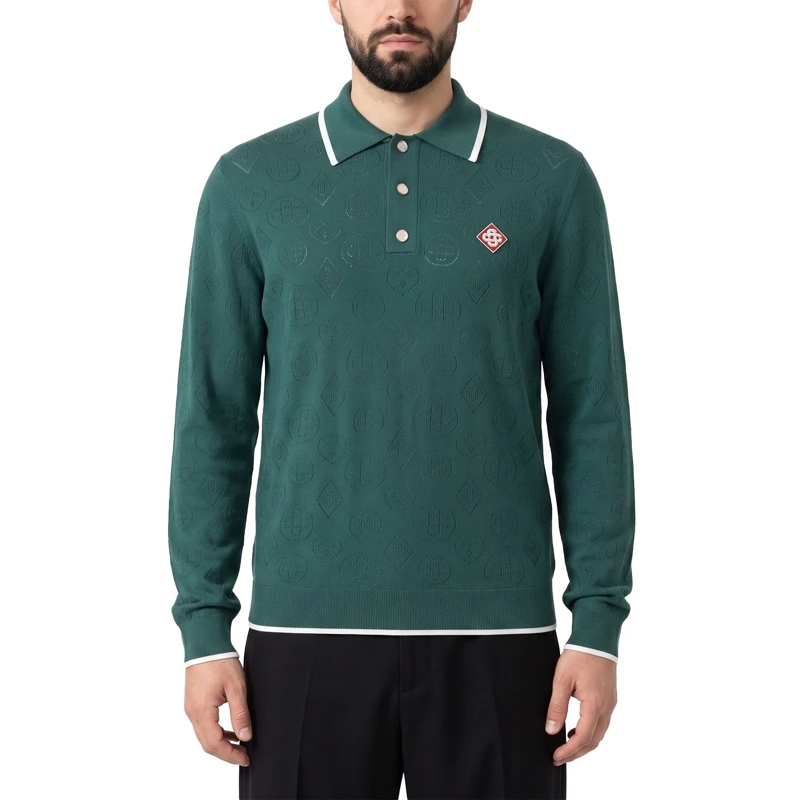 Casablanca Poloshirt Poloshirt aus Viskose-Mix grün(Image 2)
