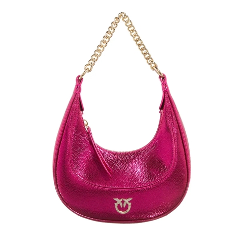 Pinko Hobo Bag Brioche Hobo Mini Fuxia Metallizzato-Oro