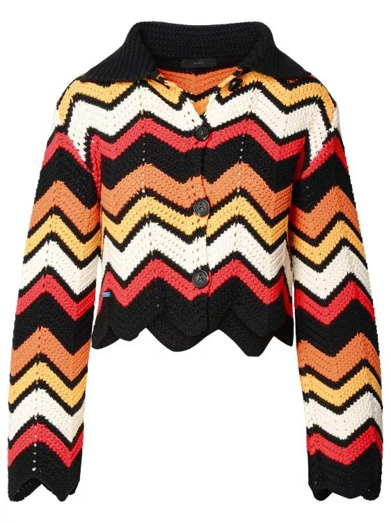 Alanui - %27Kaleidoscopic%27 Multicolor Cotton Blend Cardigan - Größe S - multi