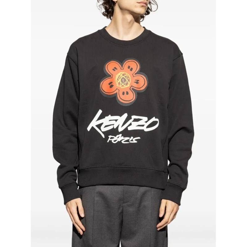 Kenzo  Crew Neck Knit Sweatshirt Black