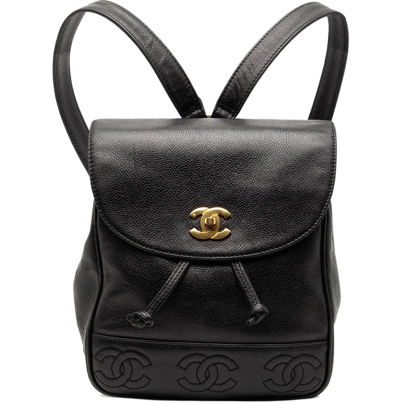 Chanel Rucksack Caviar Triple CC Backpack schwarz