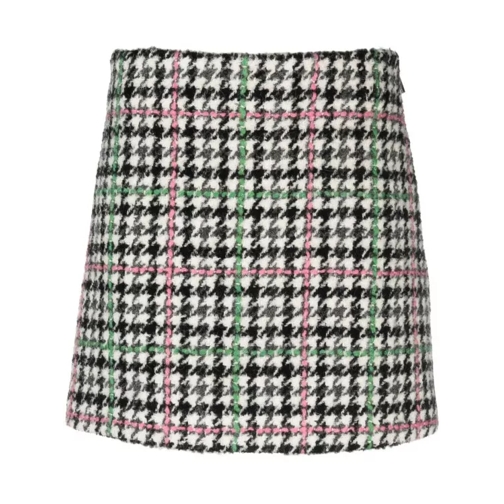 MSGM Plaid Check Multicolored Mini Skirt Multicolor 