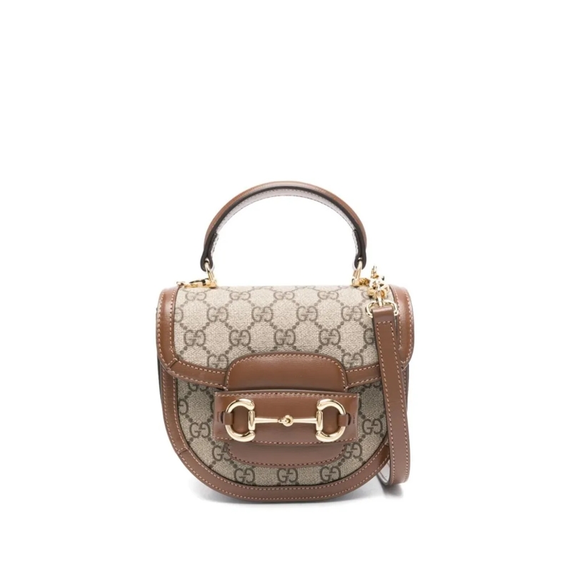 Gucci Crossbody Bag Gucci Horsebit 1955 Mini Top Handle Bag Brown