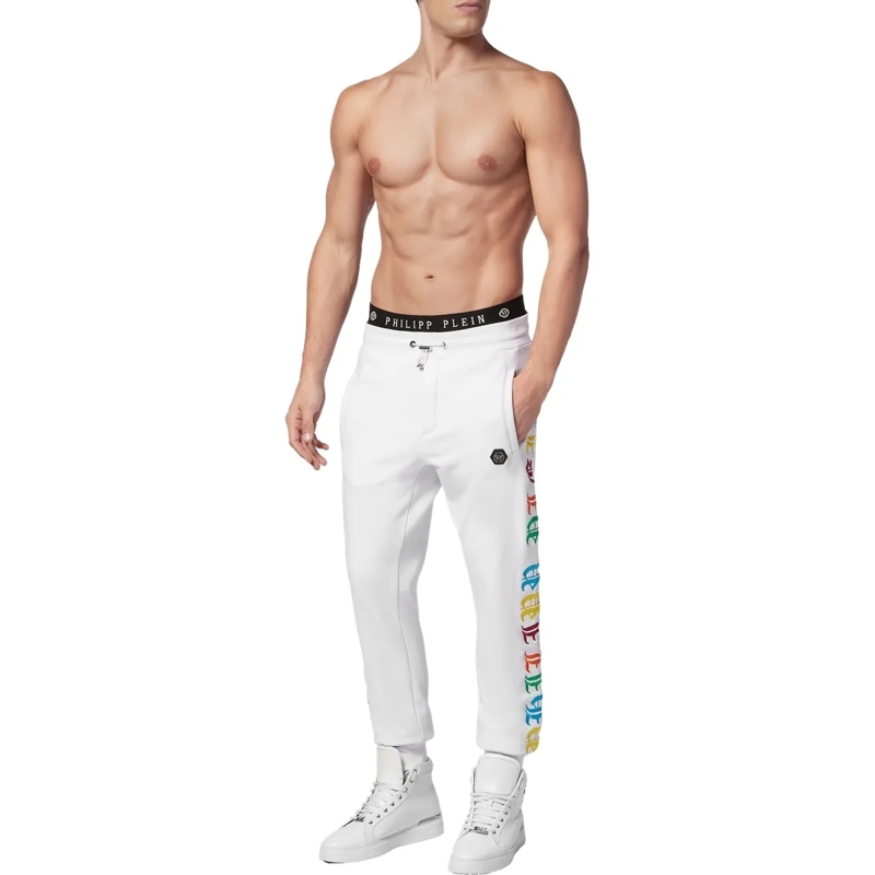 Philipp Plein Jogginghose Jogginghose Gothic Plein weiss(Image 4)