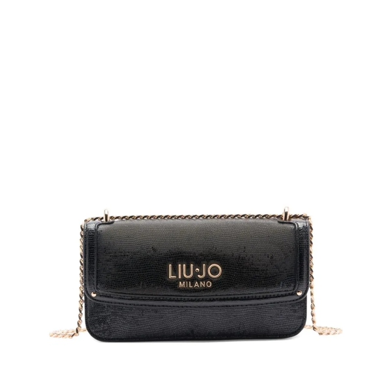 LIU JO Schultertasche Textured Black Shoulder Bag Black
