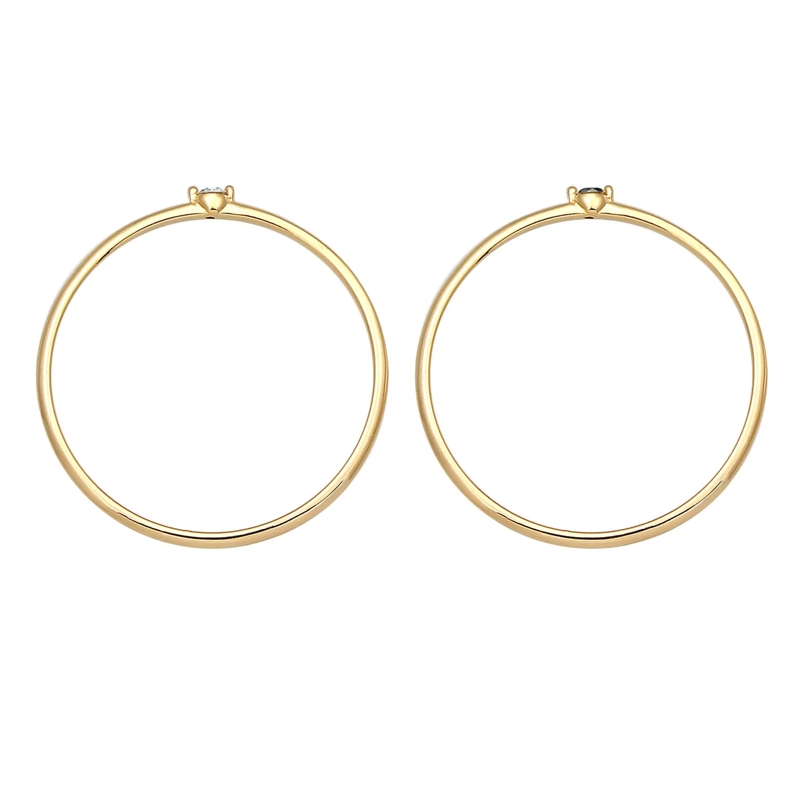 Elli Diamantring Ring Solitär Schwarz Weiss Diamant (0.03 ct.) 375e gold(Image 3)