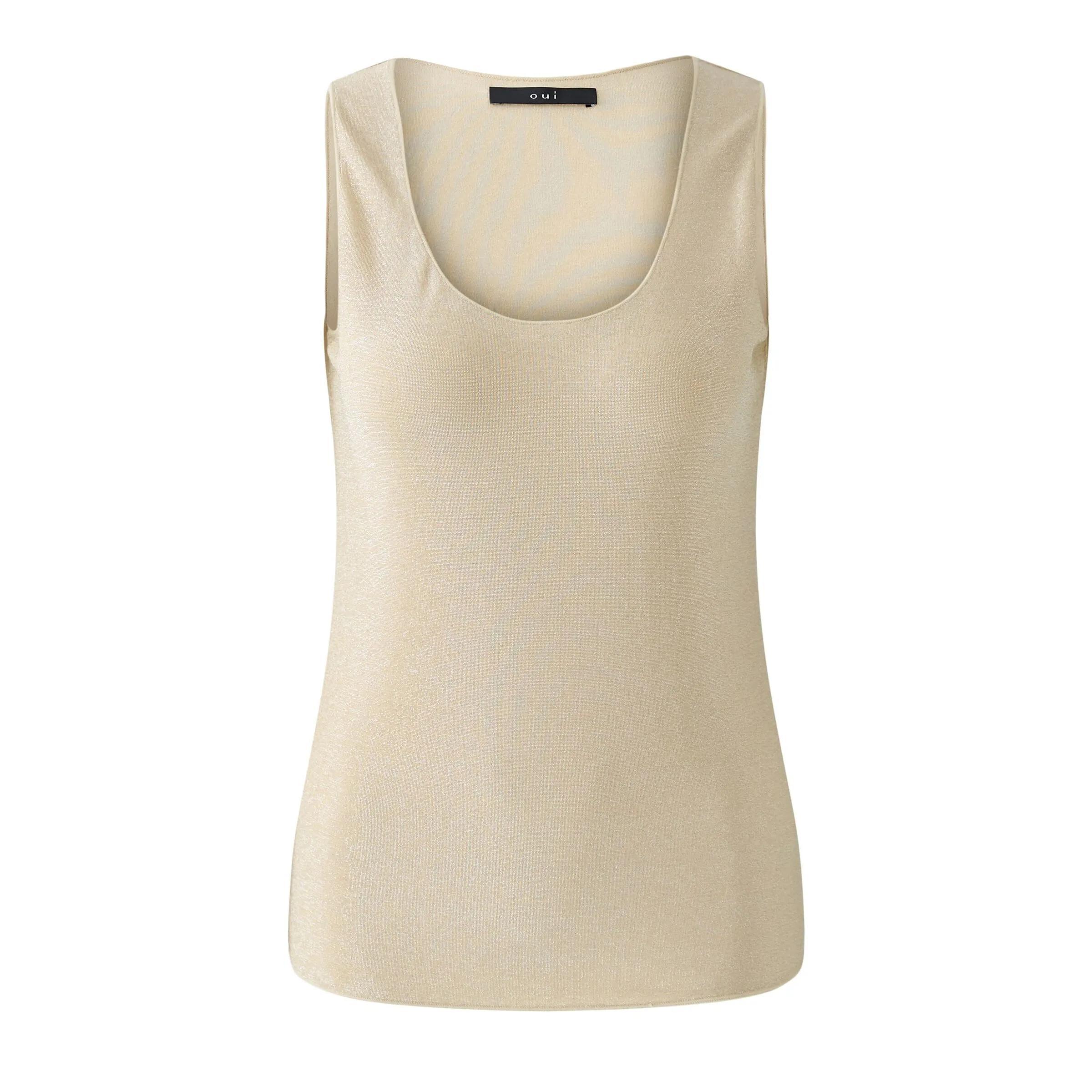 Thumbnail - Oui - Tank Top - Größe 44 DAMEN - goldfarben