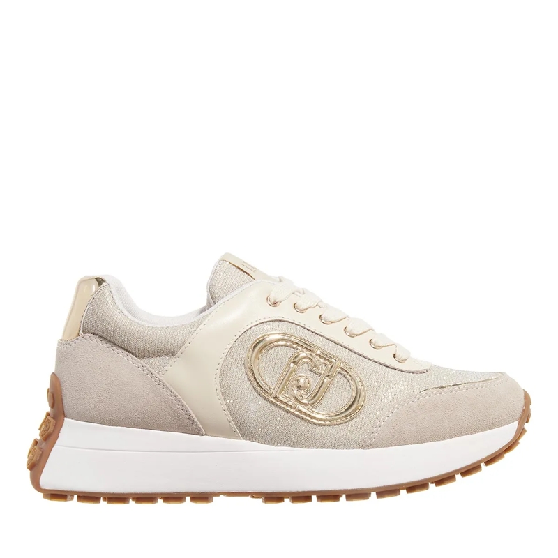 LIU JO Low-Top-Sneaker Lolo 17 Cow Suede/Lurex Mesh Sand