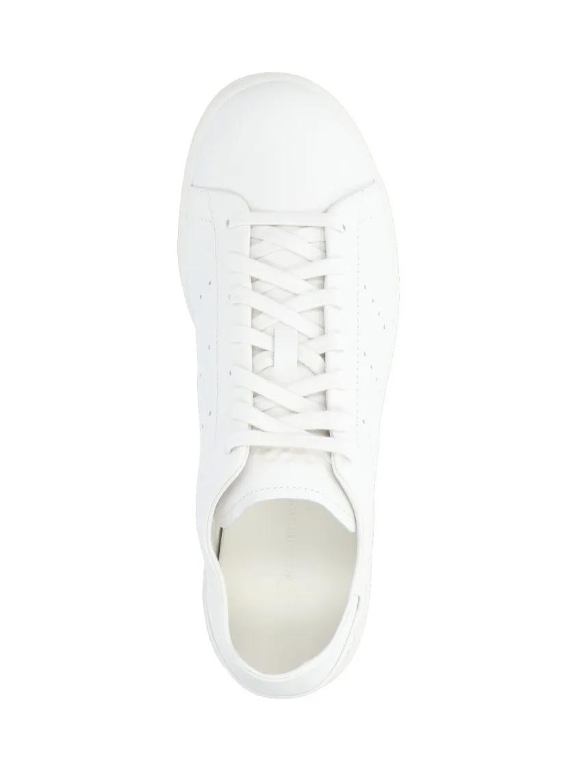 Thumbnail - Y-3 Low-Top Sneaker - White Leather Sneakers With Rounded Toe And Lace-U - Gr. 7 - in Weiß - für Damen