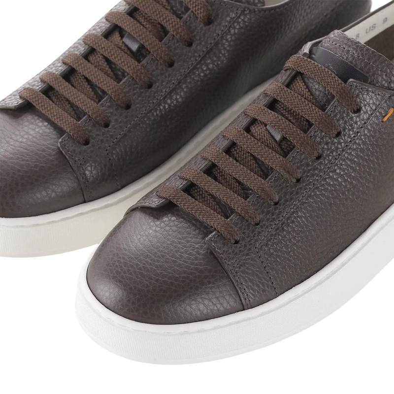 Santoni Schnürschuhe Sneaker aus Leder braun(Image 12)