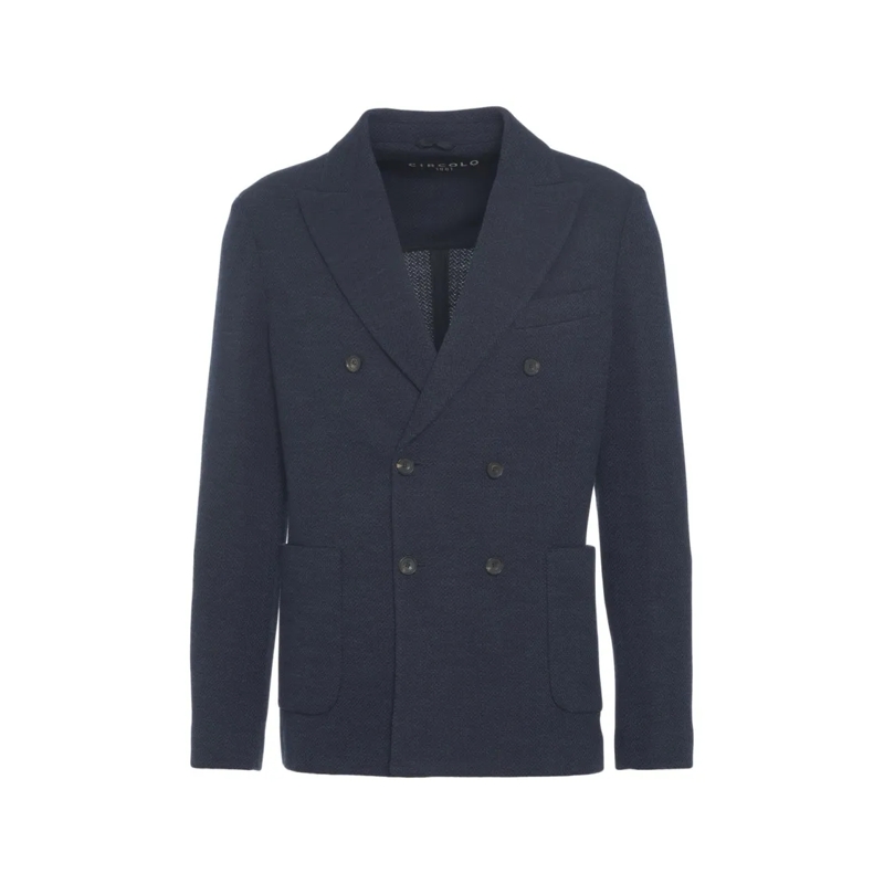 CIRCOLO 1901 Blazer Double-Breasted Blazer With Classic Lapels And Str Black