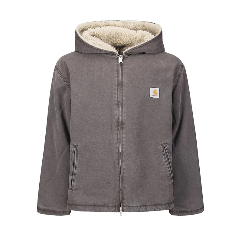 Carhartt Wip  Structured Cotton Hubbard Canvas Mitch Jacket Grey