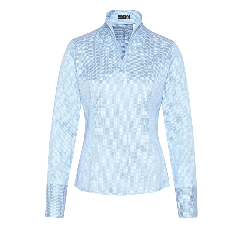 VAN LAACK Bluse Bluse Modern Fit Dessiniert blau