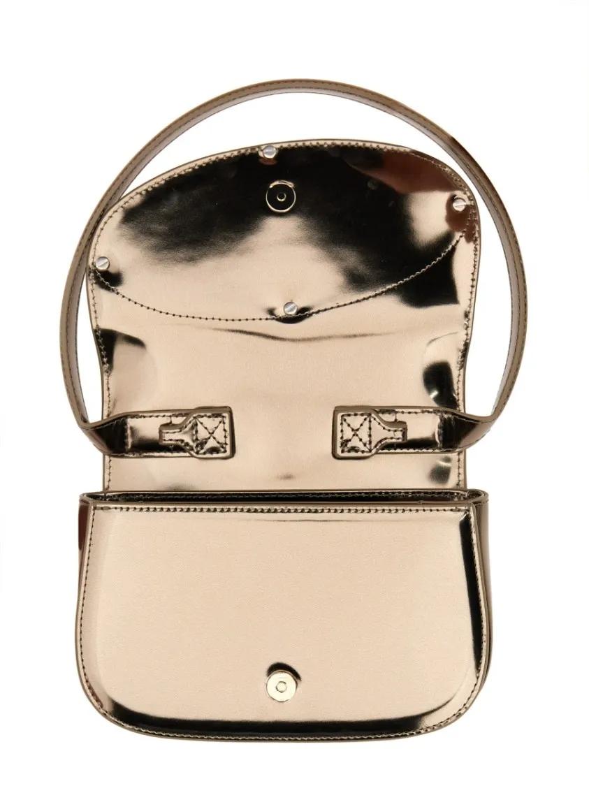 Diesel Hobo bags Metallic Finish Shoulder Bag With Distinctive Oval in goud