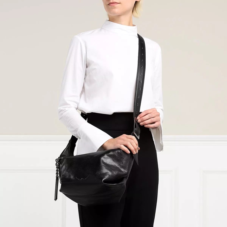 Zadig u0026 Voltaire Le Cecilia Leather Bag Black | Hobo Bag