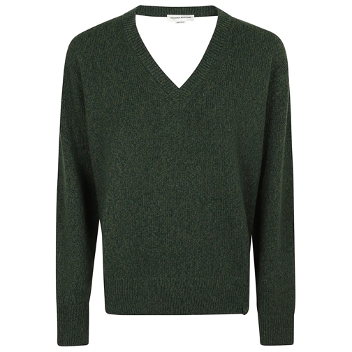 Victoria Beckham Pullover Convertible V-Neck Jumper Green