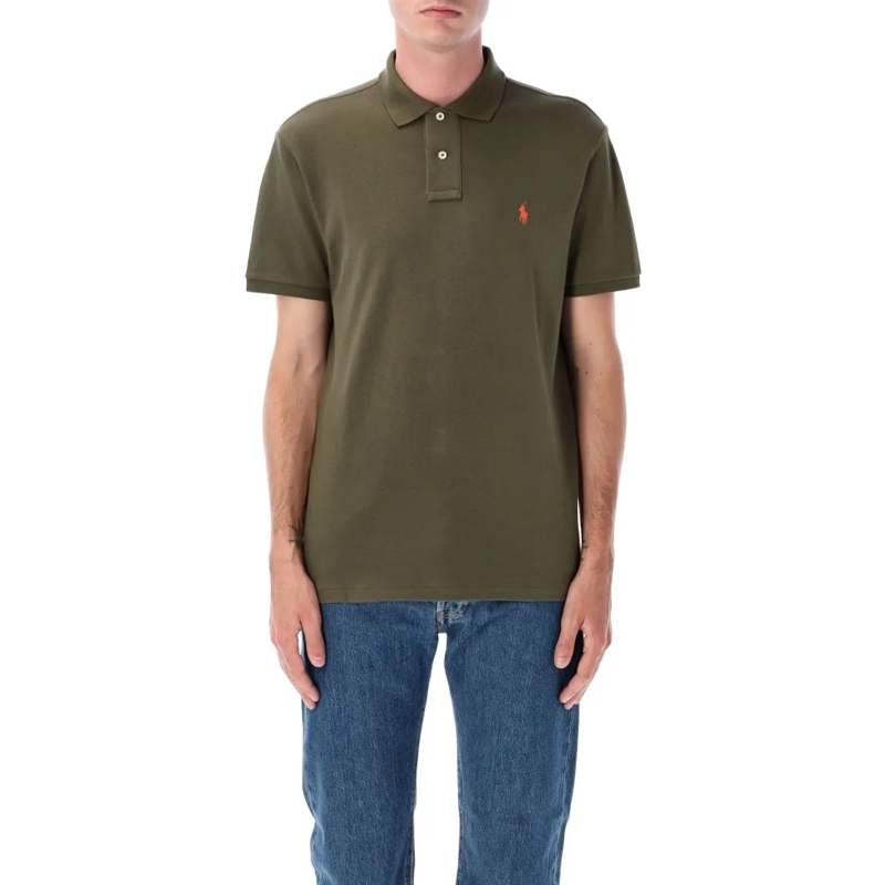 Polo Ralph Lauren Polohemd Custom Slim Fit Polo Shirt Green